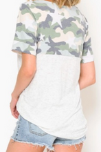 Load image into Gallery viewer, Camo and Stars Top
